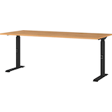 Artikelbild 1 für GERMANIA Agenda Home höhenverstellbarer Schreibtisch grandson-eiche rechteckig, C-Fuß-Gestell schwarz 180,0 x 80,0 cm, Artikelnummer 385292