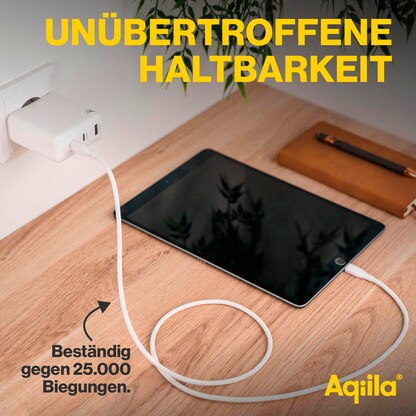 Artikelbild 4 für Aqiila® CS22 Ladekabel weiß, Kabellänge: 2,0 m, 30 Watt, Artikelnummer 511356