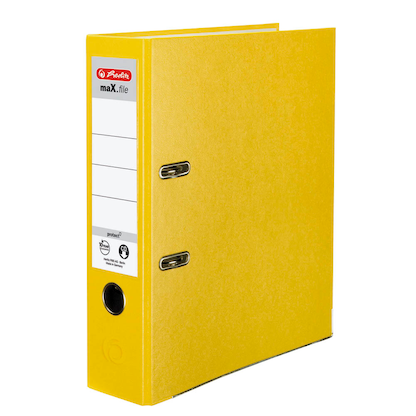 Artikelbild für herlitz maX.file protect Ordner gelb Kunststoff 8,0 cm DIN A4, 1 St., Artikelnummer 138560