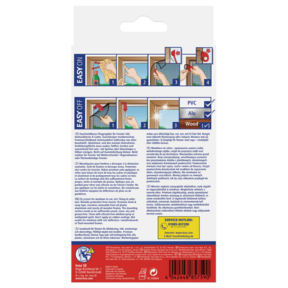 Artikelbild 2 für tesa Fliegengitter Insect Stop Comfort anthrazit 1,0 x 1,0 m, Artikelnummer 750627