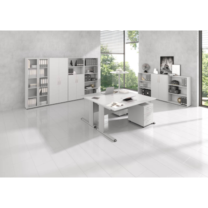 Artikelbild 4 für HAMMERBACHER Inader Vitrine lichtgrau 4 Fachböden, Artikelnummer 844725