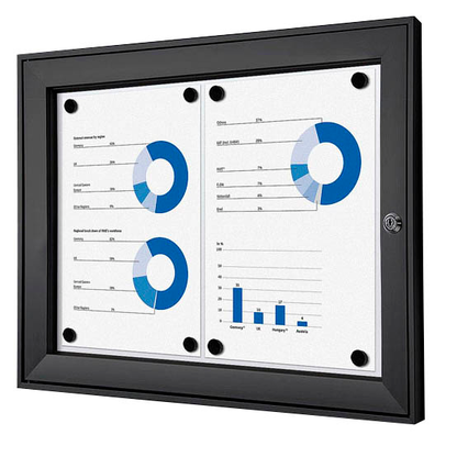 Artikelbild für Showdown® Displays Schaukasten schwarz 2x DIN A4 52,1 x 2,3 x 38,8 cm, 1 St., Artikelnummer 104038