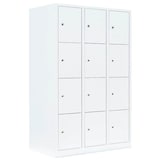 Artikelbild 1 für LÜLLMANN Schließfachschrank signalweiß 523437, 12 Schließfächer 118,5 x 50,0 x 180,0 cm, Artikelnummer 185957