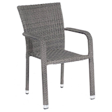 Artikelbild 1 für Sunny Smart® Gartenstuhl mit Armlehnen Concorde grau, Metall, 1 St., Artikelnummer 309066