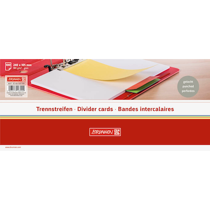 Artikelbild 2 für BRUNNEN Trennstreifen grau, 180 g/qm Karton 24,0 x 10,5 cm, 10 St., Artikelnummer 683346