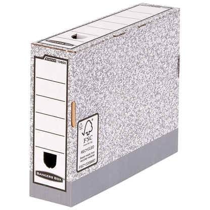 Artikelbild für Bankers Box Archivboxen grau/weiß 8,5 x 26,5 x 32,7 cm, 10 St., Artikelnummer 783193