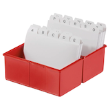 Artikelbild 1 für HAN A6 Karteikasten DIN A6 für 400 Karteikarten rot mit Deckel, Artikelnummer 244739