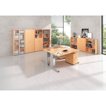 Artikelbild 4 für HAMMERBACHER Aktenschrank Inader, V4100/6/6/BM buche 4 Fachböden 80,0 x 33,0 x 188,0 cm, Artikelnummer 844528