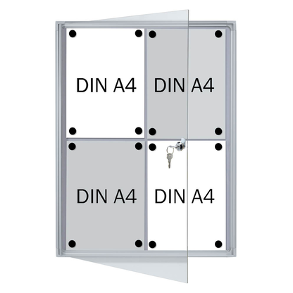Artikelbild 3 für FRANKEN Schaukasten X-tra!Line silber 4x DIN A4 51,0 x 3,0 x 68,0 cm, 1 St., Artikelnummer 534038