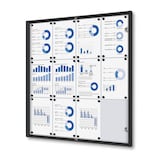 Artikelbild 1 für Showdown® Displays Schaukasten Economy schwarz 12x DIN A4 93,1 x 2,6 x 96,3 cm, 1 St., Artikelnummer 104057