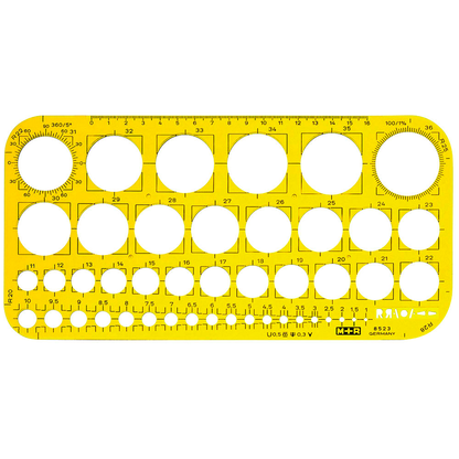 Artikelbild für M + R Zeichenschablone gelb, Artikelnummer 263968