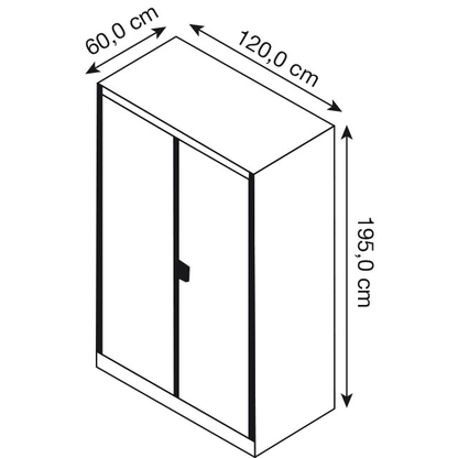 Artikelbild 2 für mauser Stahlschrank entero BF6 - 12 - 9010/9010 reinweiß 4 Fachböden 120,0 x 60,0 x 195,0 cm, aufgebaut, 1 St., Artikelnummer 258645