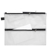 Artikelbild 1 für FolderSys Reißverschlussbeutel DIN A4 transparent/schwarz 0,15 mm, 1 St., Artikelnummer 357293