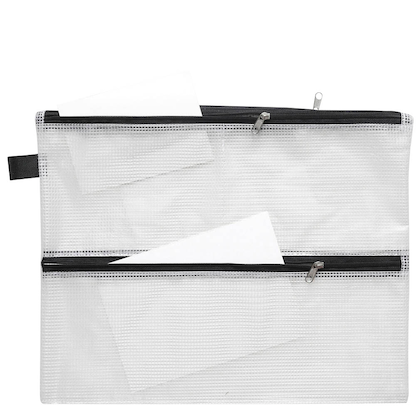 Artikelbild für FolderSys Reißverschlussbeutel DIN A4 transparent/schwarz 0,15 mm, 1 St., Artikelnummer 357293