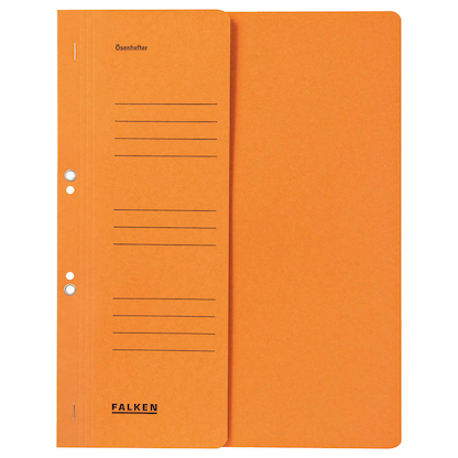 Artikelbild 2 für FALKEN Ösenhefter Karton orange DIN A4, halber Deckel, 50 St., Artikelnummer 950105