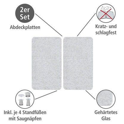 Artikelbild 2 für WENKO Herdabdeckplatten transparent, 2 St., Artikelnummer 528713