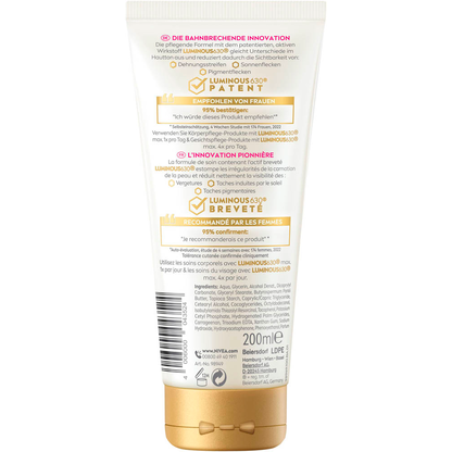 Artikelbild 4 für NIVEA LUMINOUS630® ANTI-DEHNUNGSSTREIFEN & PIGMENTFLECKEN Body Creme 200,0 ml, Artikelnummer 579447