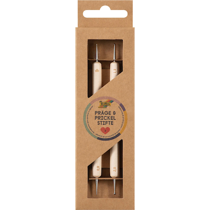 Artikelbild 2 für folia Prickelset Prickelset braun Prickelnadel & Prägestift, 2 St., Artikelnummer 719417