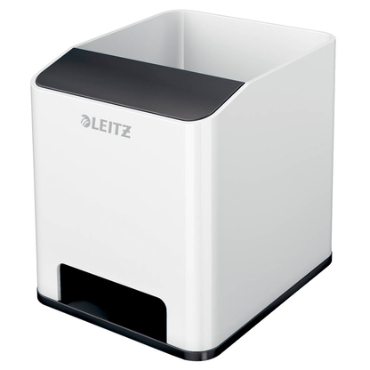 Artikelbild 2 für LEITZ Stiftehalter WOW Duo Colour perlweiß/schwarz Polystyrol 2 Fächer 9,0 x 10,1 x 10,0 cm, Artikelnummer 644298