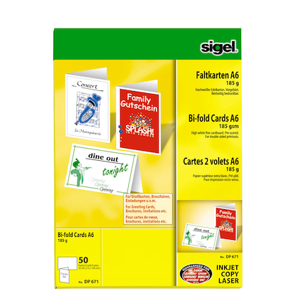 Artikelbild 2 für SIGEL Faltkarten weiß DP671 weiß DIN A6, 50 St., Artikelnummer 422386