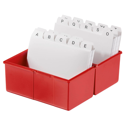 Artikelbild 4 für HAN A7 Karteikasten DIN A7 für 300 Karteikarten rot mit Deckel, Artikelnummer 244754