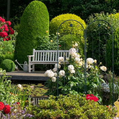 Artikelbild 3 für relaxdays Rankgitter Metall dunkelgrün rechteckig 50,0 x 180,0 cm, 2 St., Artikelnummer 450504