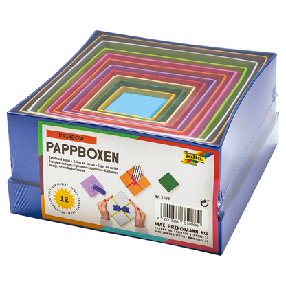 Artikelbild 2 für folia Geschenkboxen bunt 14,5 x 14,0 x 7,4 cm, 12 St., Artikelnummer 595987