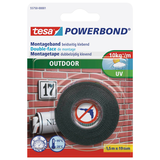 Artikelbild 1 für tesa Montageband POWERBOND Outdoor 55750 doppelseitiges Klebeband 19,0 mm x 1,5 m, 1 Rolle, Artikelnummer 750642