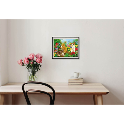 Artikelbild 3 für PRACHT® Creatives Diamond Painting Kätzchen in Blumenwiese mehrfarbig, Artikelnummer 226088