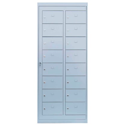 Artikelbild 4 für LÜLLMANN Schließfachschrank lichtgrau 526280, 16 Schließfächer 74,0 x 50,0 x 180,0 cm, Artikelnummer 186519