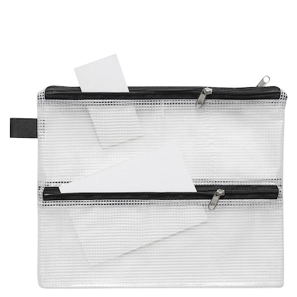 Artikelbild für FolderSys Reißverschlussbeutel DIN A5 transparent/schwarz 0,15 mm, 1 St., Artikelnummer 357343