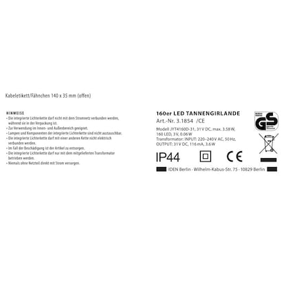 Artikelbild 8 für Idena Tannengirlande 160er LED Lichterkette grün 10,0 m, 1 St., Artikelnummer 761447