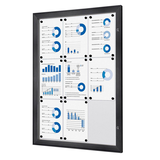 Artikelbild 1 für Showdown® Displays Schaukasten grau 9x DIN A4 74,1 x 2,3 x 100,4 cm, 1 St., Artikelnummer 104089
