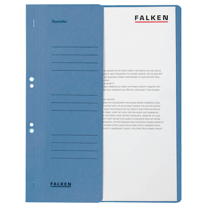 Artikelbild für FALKEN Ösenhefter Karton blau DIN A4, halber Deckel, 50 St., Artikelnummer 949798