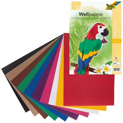 Artikelbild für folia Bastelwellpappe E-Welle farbsortiert 1 Pack, Artikelnummer 375503