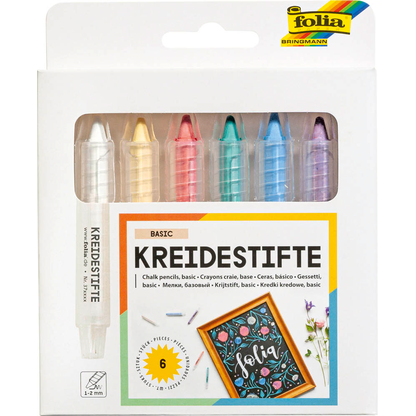 Artikelbild für folia Kreidestifte farbsortiert 6 St., Artikelnummer 872604