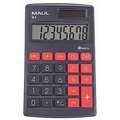 Artikelbild für MAUL M 8 Taschenrechner schwarz, Artikelnummer 729861