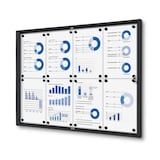 Artikelbild 1 für Showdown® Displays Schaukasten Economy schwarz 8x DIN A4 93,1 x 2,6 x 65,5 cm, 1 St., Artikelnummer 104097