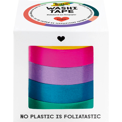 Artikelbild für folia Washi Tape UNI BASIC Deko-Klebeband matt 10,0 mm x 10,0 m 5 Rollen, Artikelnummer 479263