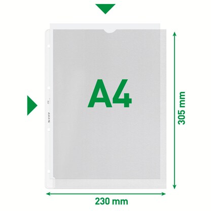 Artikelbild 2 für LEITZ Prospekthüllen 4780 DIN A4 transparent genarbt 0,13 mm, 100 St., Artikelnummer 578658