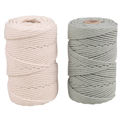 Artikelbild für Rayher Makramee Garn eukalyptus, sand Ø 2,2 mm, 2 St., Artikelnummer 686489