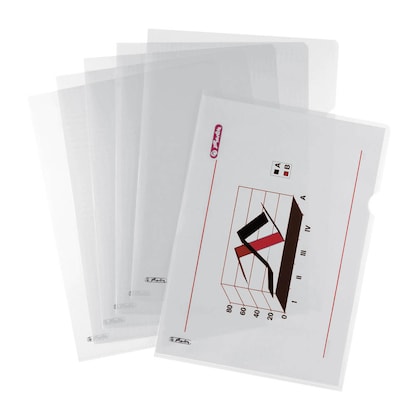 Artikelbild für AKTION: herlitz Sichthüllen Aktenhülle DIN A4 transparent genarbt 0,19 mm, 10 St., Artikelnummer 794604