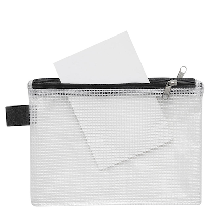 Artikelbild für FolderSys Reißverschlussbeutel DIN A6 transparent/schwarz 0,15 mm, 1 St., Artikelnummer 357392