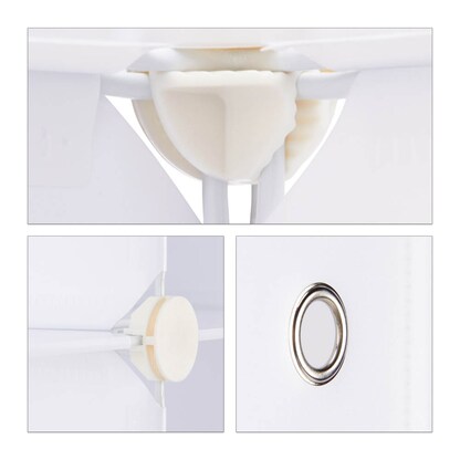 Artikelbild 3 für relaxdays Kleiderschrank, 10021969_49 weiß, transparent 145,5 x 36,5 x 145,5 cm, 1 St., Artikelnummer 522146