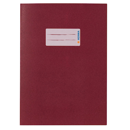 Artikelbild für HERMA Heftumschlag glatt weinrot Papier DIN A5, 1 St., Artikelnummer 608228