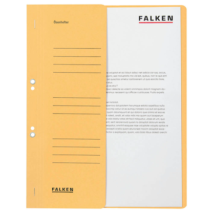 Artikelbild für FALKEN Ösenhefter Karton chamois DIN A4, halber Deckel, 50 St., Artikelnummer 949966