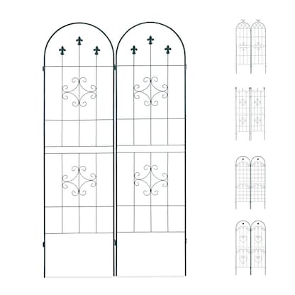 Artikelbild für relaxdays Rankgitter Metall dunkelgrün rechteckig 50,0 x 180,0 cm, 2 St., Artikelnummer 450482