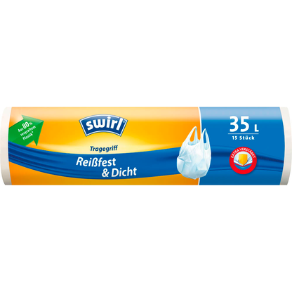 Artikelbild 2 für swirl® Müllbeutel Reißfest & Dicht 1928 35,0 l weiß, 15 St., Artikelnummer 556633