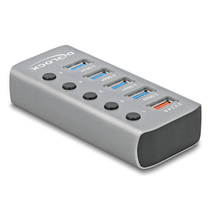Artikelbild 3 für DeLOCK USB-Hub 5-fach grau, Artikelnummer 886113