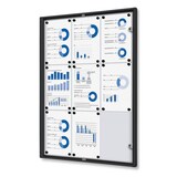 Artikelbild 1 für Showdown® Displays Schaukasten Economy schwarz 9x DIN A4 71,1 x 2,6 x 96,3 cm, 1 St., Artikelnummer 104119